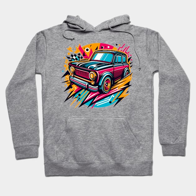 Cartoon Car Hoodie by Vehicles-Art